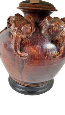 Brown Elephant Table Lamp-TCS-1215984