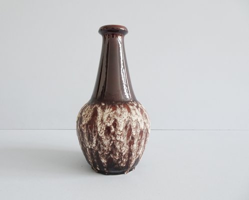 Brown Fat Lava Glaze Vase with Handles from Bay Keramik, 1970s-BLG-703344