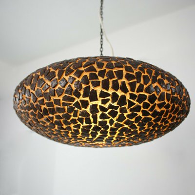 Brown Fiberglass Pendant Lamp, 1970s-ZLY-666002