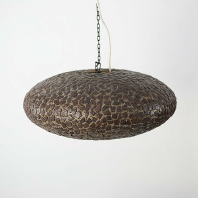 Brown Fiberglass Pendant Lamp, 1970s-ZLY-666002