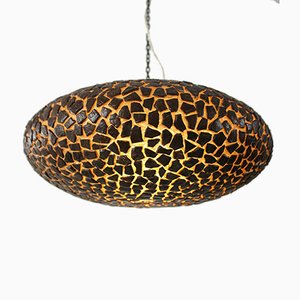 Brown Fiberglass Pendant Lamp, 1970s-ZLY-666002