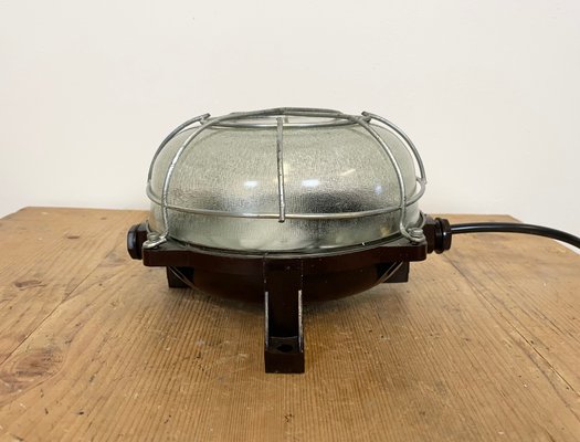 Brown Industrial Bakelite Wall or Ceiling Light, 1970s-CGF-1167513