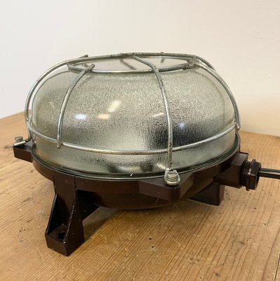 Brown Industrial Bakelite Wall or Ceiling Light, 1970s-CGF-1167513