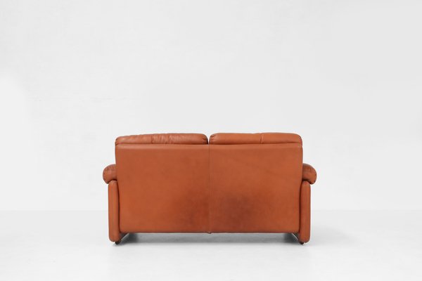 Brown Leather 2-Seater Sofa Coronado by Tobia Scarpa for B&b Italia, Italy, 1960s-YSY-1954772