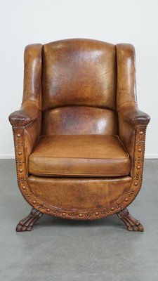 Brown Leather Armchair, 1970s-HPP-2035257