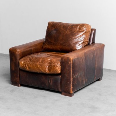 Brown Leather Armchair, 1990s-ZLY-1782449