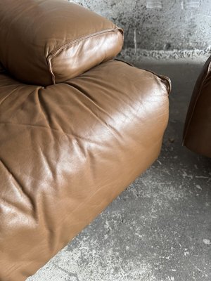 Brown Leather Club Sofas from Brunati, Set of 2-PDG-2027314