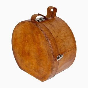 Brown Leather Hat Case, Austria, 1950s-NB-1356589