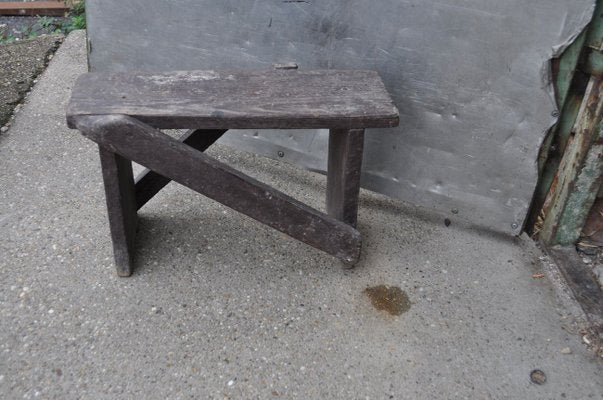 Brown Painted Stool, 1940s-OXJ-679076