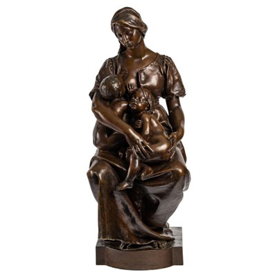 Brown Patinated Bronze The Mother Sculpture by Paul Dubois-WFS-1296518