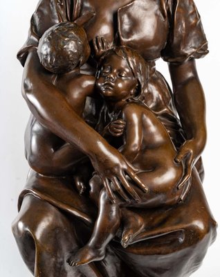 Brown Patinated Bronze The Mother Sculpture by Paul Dubois-WFS-1296518