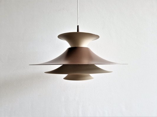 Brown Radius Pendant Lamp by Erik Balslev for Fog & Mørup, Denmark, 1970s-NV-1421366