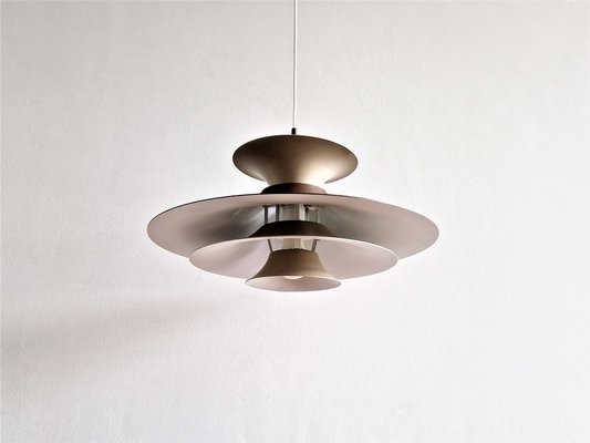 Brown Radius Pendant Lamp by Erik Balslev for Fog & Mørup, Denmark, 1970s-NV-1421366