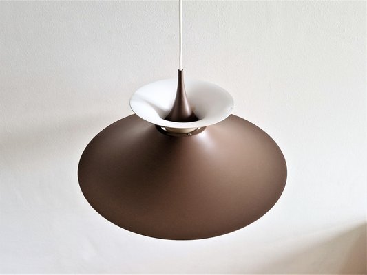 Brown Radius Pendant Lamp by Erik Balslev for Fog & Mørup, Denmark, 1970s-NV-1421366