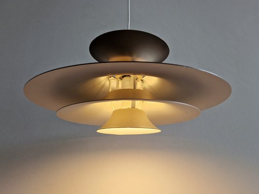 Brown Radius Pendant Lamp by Erik Balslev for Fog & Mørup, Denmark, 1970s-NV-1421366