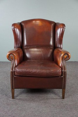 Brown Sheep Leather Armchair-HPP-1608753