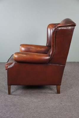 Brown Sheep Leather Armchair-HPP-1608753