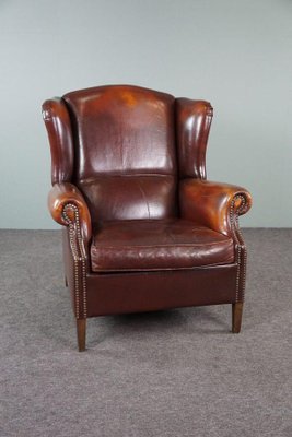 Brown Sheep Leather Armchair-HPP-1608753