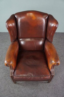 Brown Sheep Leather Armchair-HPP-1608753