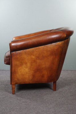 Brown Sheep Leather Club Chair-HPP-1773825