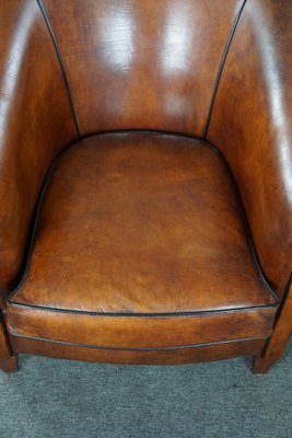 Brown Sheep Leather Club Chair-HPP-1773825