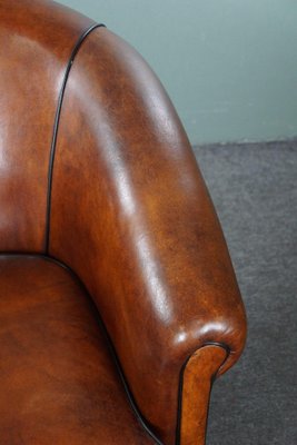 Brown Sheep Leather Club Chair-HPP-1773825