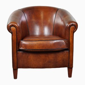 Brown Sheep Leather Club Chair-HPP-1773825