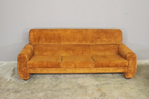 Brown Sofa and Armchair Group, 1970s, Set of 3-KNM-1284114