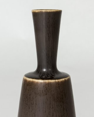 Brown Stoneware Vase by Berndt Friberg from Gustavsberg, 1950s-NL-1728543