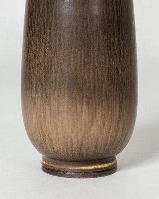 Brown Stoneware Vase by Berndt Friberg from Gustavsberg, 1950s-NL-1728543