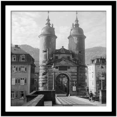 Brueckentor Gate at Old Bridge Neckar Heidelberg, Germany 1936, Printed 2021-DYV-990672