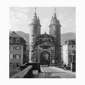 Brueckentor Gate at Old Bridge Neckar Heidelberg, Germany 1936, Printed 2021-DYV-990672