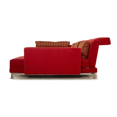 Brühl Moule Fabric Corner Sofa Red Chaise Longue Right Manual Function Relaxation Function Sofa Couch-RQW-1789451