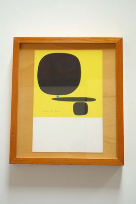 Bruno Munari, Black & Yellow, 1991, Serigraph, Framed-KGD-2040556