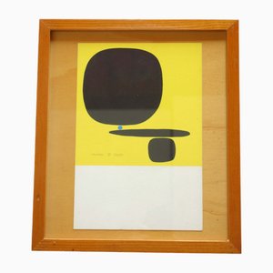 Bruno Munari, Black & Yellow, 1991, Serigraph, Framed-KGD-2040556