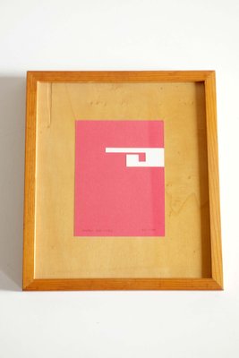 Bruno Munari, Pink & White, 1986, Serigraph, Framed-KGD-2040554