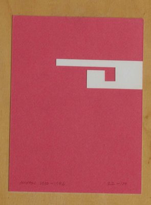 Bruno Munari, Pink & White, 1986, Serigraph, Framed-KGD-2040554