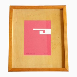 Bruno Munari, Pink & White, 1986, Serigraph, Framed-KGD-2040554