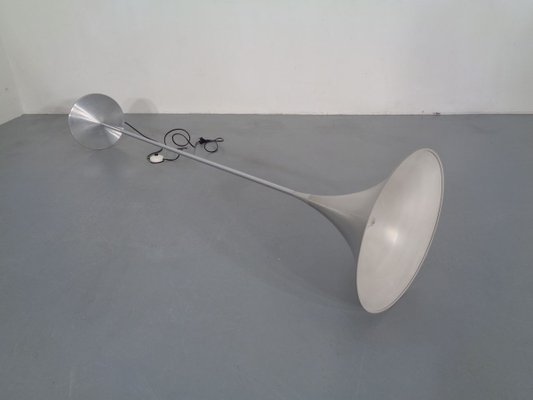 Brush Finished Aluminium Tulip Uplight from Doria, 1960s-RDW-769681