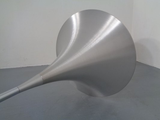 Brush Finished Aluminium Tulip Uplight from Doria, 1960s-RDW-769681