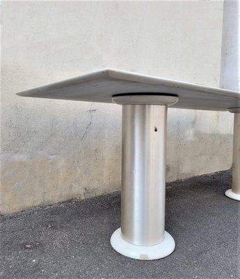 Brushed Marble and Aluminum Console by Lino Sabattini, 20th Century-SYQ-1363403