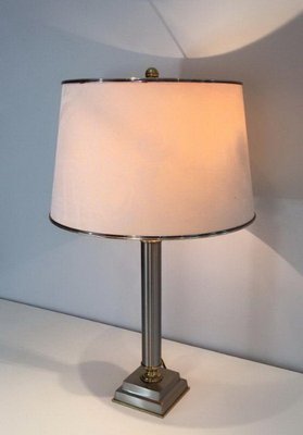 Brushed Metal Lamps by Guy Lefèvre, 1970s, Set of 2-BA-1365777