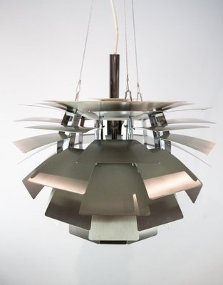 Brushed Steel Artichoke Pendant by Poul Henningsen, 1958-UY-834189