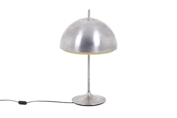 Brushed Steel Mushroom Lamp, 1970s-CEJ-1079183