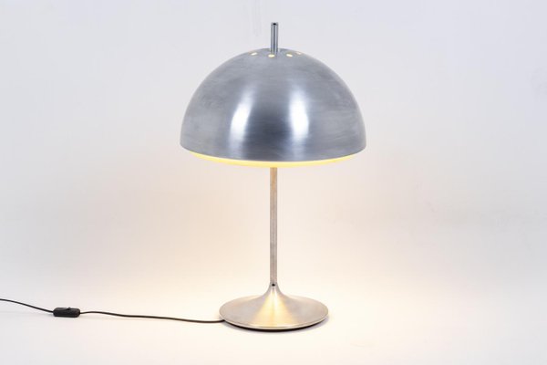 Brushed Steel Mushroom Lamp, 1970s-CEJ-1079183