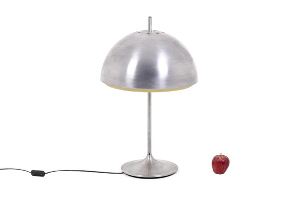 Brushed Steel Mushroom Lamp, 1970s-CEJ-1079183