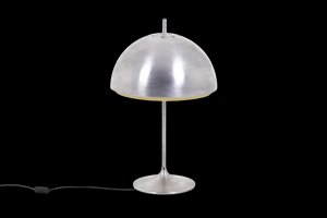 Brushed Steel Mushroom Lamp, 1970s-CEJ-1079183