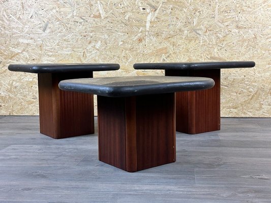 Brutal Coffee Tables with Mosaic by Paul Kingma for Kneip, 1980s, Set of 3-EJL-1723950