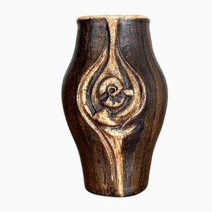 Brutalist Abstract Studio Pottery Vase by Gerhard Liebenthron, Germany, 1980s-QZ-1159860