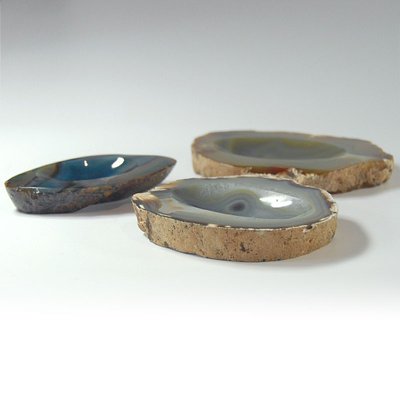 Brutalist Agate Bowls, 1960s, Set of 3-GIW-695403